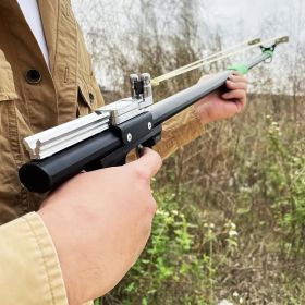 Stainless Steel Strong Metal Slingshot - black, ergonomic handle, precision trigger, suitable for outdoor hunting and jungle expeditions,