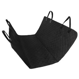 Dog Car Seat Cover View Mesh Pet Carrier Hammock Safety Protector Car Rear Back Seat Mat With Zipper And Pocket For Travel (Option: B black)