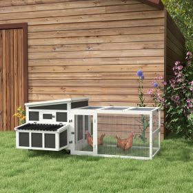 Chicken Coop with Nesting Box for 6 Chickens (Option: Gray-1020x885x240 mm)