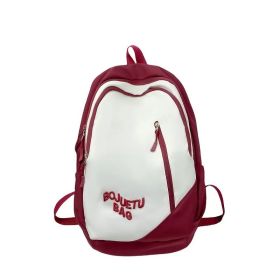 Backpack Fresh And Sweet Backpack New Casual Men's And Women's School Bags (Option: Red)