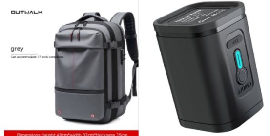 Travel Backpack Men's Business Multifunction Computer Bag Vacuum Compression Large-capacity Backpack (Option: Set6-19 Inch)