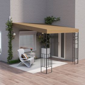 10' x 10' Outdoor Pergola Canopy (Option: Coffee-1200x450x210 mm)