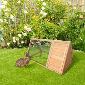 46" x 24" A-Frame Outdoor Rabbit Hutch (Option: Yellow-1240x120x640 mm)