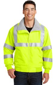 Port Authority Enhanced Visibility Challenger Jacket with Reflective Taping SRJ754 (Color: Safety Yellow/ Reflective, size: 6XL)